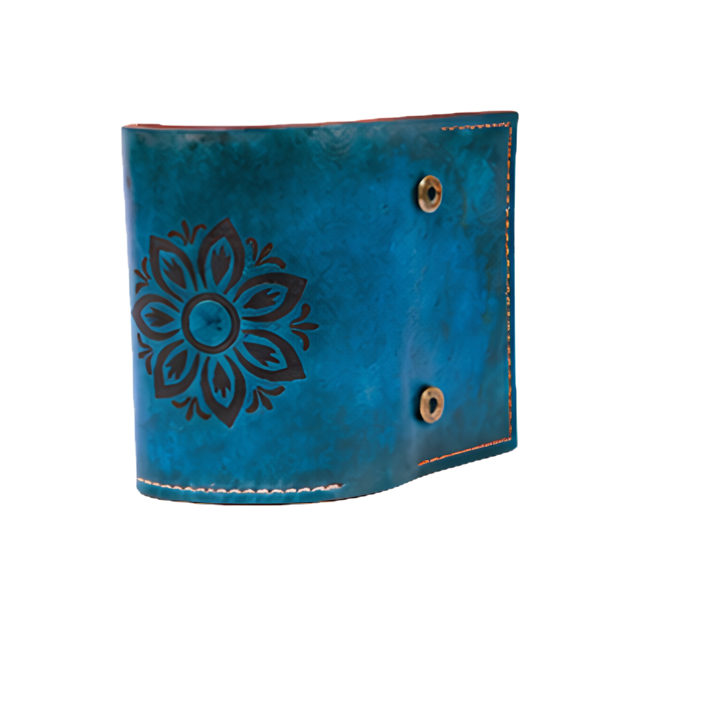 Azure Bloom Leather Wallet