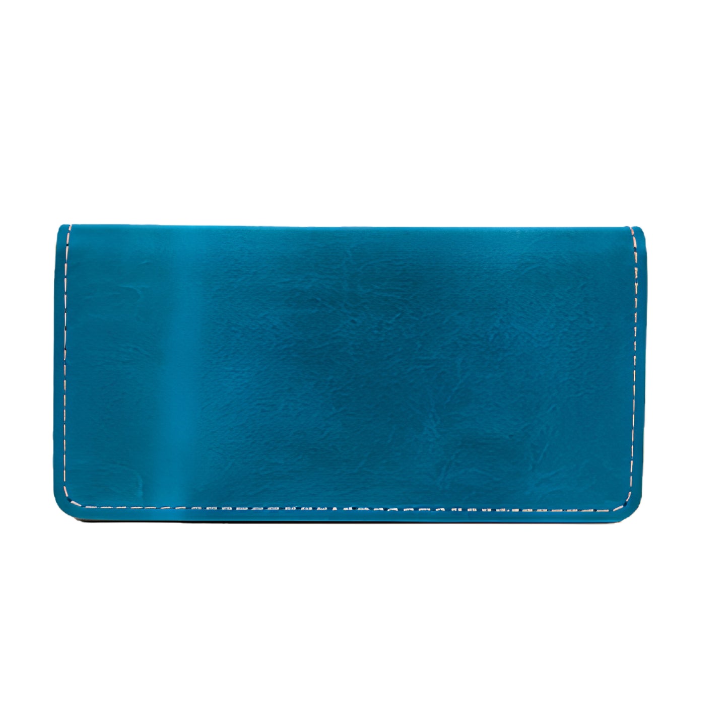 Azure Butterfly Leather Clutch