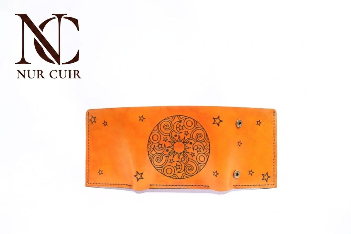 Celestial Mandala Leather Wallet