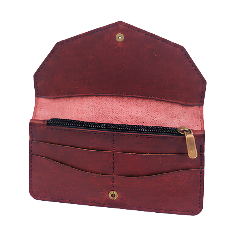 Autumn Leaf Leather Clutch